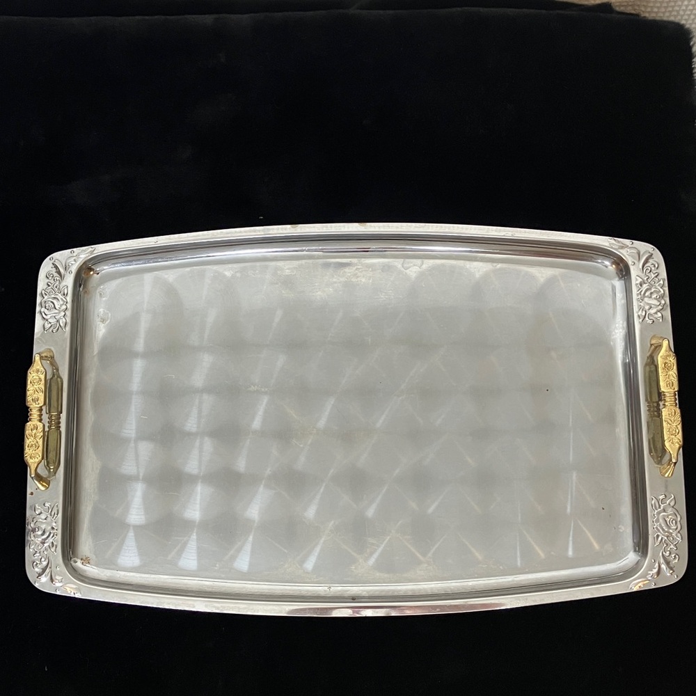 Silver/brass serving Tray